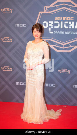 Kim Yeo-Jin, Dec 30, 2018 : l'actrice sud-coréenne Kim Yeo-Jin assiste à un événement tapis rouge de la MBC Drama Awards 2018 à Séoul, Corée du Sud. Credit : Lee Jae-Won/AFLO/Alamy Live News Banque D'Images