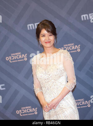 Kim Yeo-Jin, Dec 30, 2018 : l'actrice sud-coréenne Kim Yeo-Jin assiste à un événement tapis rouge de la MBC Drama Awards 2018 à Séoul, Corée du Sud. Credit : Lee Jae-Won/AFLO/Alamy Live News Banque D'Images