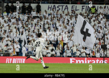 Madrid, Espagne. 6 janvier, 2019. Le Real Madrid Francisco Alarcon 'isco' au cours de la Liga match entre le Real Madrid et Real Sociedad à Santiago Bernabeu à Madrid. Legan Crédit : P. Mace/SOPA Images/ZUMA/Alamy Fil Live News Banque D'Images