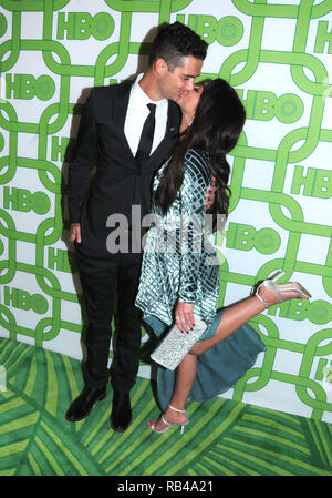 Los Angeles, Californai, USA. 6 janvier 2019. Puits acteur Adams et l'actrice Sarah Hyland assister à HBO's deux Golden Globes After Party le 6 janvier 2019 à environ 55 Restaurant à Los Angeles, Californie. Photo de Barry King/Alamy Live News Banque D'Images