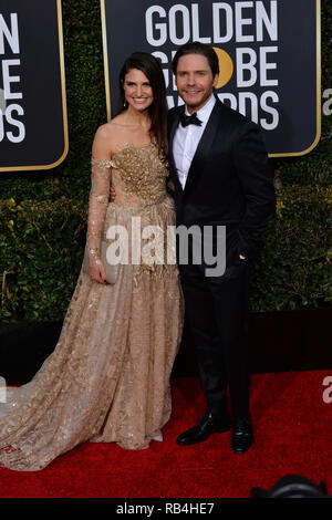 Los Angeles, USA. 06 Jan, 2019. LOS ANGELES, CA. 06 janvier 2019 : Daniel Bruhl & Felicitas Rombold au 2019 Golden Globe Awards au Beverly Hilton Hotel. © 2019 Photo Library/PictureLux CCR TOUS DROITS RÉSERVÉS. PictureLux / Crédit : Les Archives de Hollywood/Alamy Live News Banque D'Images