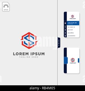 Le sport, Mme ts initiale modèle logo illustration vectorielle, modèle de conception de carte de visite gratuit Illustration de Vecteur