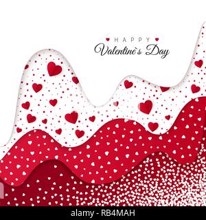 Happy Valentines Day carte de vœux. Maison de vacances éléments de décoration. Le désherbage romantique Design. Arrière-plan avec des ornements et des Cœurs. Vector illustration Illustration de Vecteur