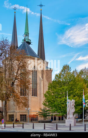 L'arrière de la cathédrale de Notre-Dame, Luxembourg, Luxembourg-ville Banque D'Images