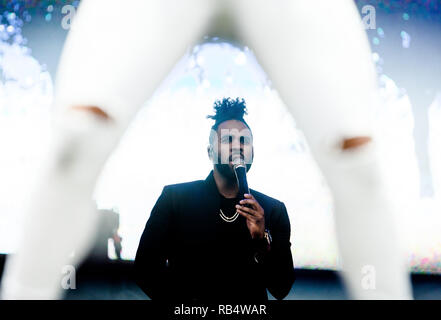 Le chanteur, auteur-compositeur et danseur Jason Derulo effectue un concert live effectue un concert live au Danish Music Festival 2016 poudrière. Le Danemark, 25/06 2016. À l'exception du Danemark. Banque D'Images