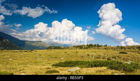 Vallée Sarntal - Vallée de Sarentino - paysage dans le Tyrol du Sud, Italie du nord, l'Europe. Paysage d'été avec ciel bleu et nuages Banque D'Images