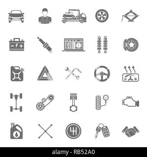 Service de voiture Vector Icons Set Illustration de Vecteur