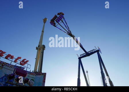 À Air Ride Hyde Park Winter Wonderland Fair à Londres Banque D'Images