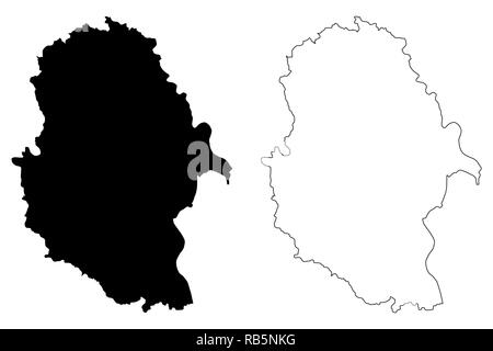 La province de Phu Tho (République socialiste du Viêt Nam, Subdivisions du Vietnam) map vector illustration, scribble sketch Tinh site de Phu Tho Illustration de Vecteur