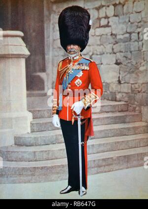 George V (George Frederick Ernest Albert ; 3 Juin 1865 - 20 janvier 1936) fut roi du Royaume-Uni et les Dominions britanniques, et l'empereur de l'Inde, à partir du 6 mai 1910 jusqu'à sa mort. Banque D'Images