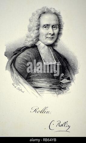 Charles Rollin (1661-1741), historien français. Lithographie, France, c1840. Banque D'Images