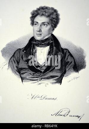 Alexandre Dumas l'ancien (1802-1870), dramaturge et romancier français. Banque D'Images