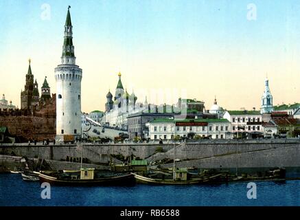 Le Kremlin vers la Place Rouge, Moscou, Russie Banque D'Images