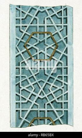 Titres islamique de la tombe de Saint Kassim Ibn Abass (Shakh Zinde) et des mausolées. Mausolée d'Uldzh Inak, Samarkand, Ouzbékistan (Russie) 19e siècle Banque D'Images