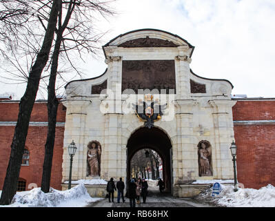 Rome, Italie - 12 juillet 2014 : portes et portails anciens, le patrimoine culturel sous la forme d'arches, portes et portails. Banque D'Images