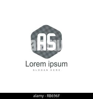 Que les lettres Logo Design. Créative et simple lettre noire Concept Illustration. Illustration de Vecteur