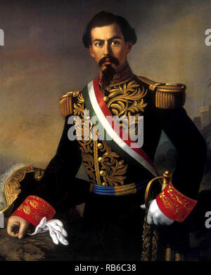 Le général Miguel, Miguel Miramón, Miguel Miramón Gregorio de la Luz Atenógenes Miramón y Tarelo, (1832 - 1867) général et homme politique mexicain. Il a servi comme anti-conservateur intérimaire constitutionnel Président du Mexique dans l'opposition pour le président constitutionnel Banque D'Images