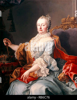Maria Theresa, Maria Theresa Walburga Amalia Christina (1717 - 1780) seule femme chef de la Habsburg dominions et la dernière de la maison de Habsbourg. Banque D'Images