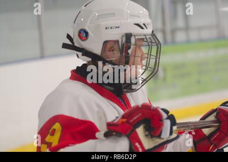 Dumfries, Royaume-Uni. 7 janvier 2019. Liao Zifei jouant pour la Chine dans le Hockey sur glace 2019 U18 Women's World Championship, Division 1, Groupe B, à Dumfries bol de glace. Crédit : Colin Edwards/Alamy Live News Banque D'Images