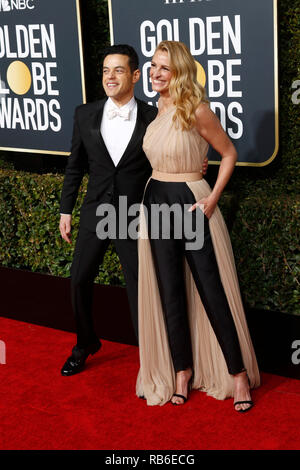 Los Angeles, USA. 06 Jan, 2019. Rami Malek et Julia Roberts assistant à la 76e Golden Globe Awards au Beverly Hilton Hotel le 6 janvier 2019. Credit : Geisler-Fotopress GmbH/Alamy Live News Banque D'Images