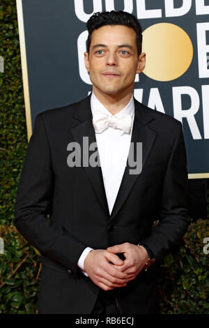 Los Angeles, USA. 06 Jan, 2019. Rami Malek participant à la 76e Golden Globe Awards au Beverly Hilton Hotel le 6 janvier 2019. Credit : Geisler-Fotopress GmbH/Alamy Live News Banque D'Images