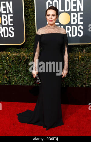 Los Angeles, USA. 06 Jan, 2019. Olivia Colman participant à la 76e Golden Globe Awards au Beverly Hilton Hotel le 6 janvier 2019. Credit : Geisler-Fotopress GmbH/Alamy Live News Banque D'Images