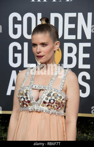 Los Angeles, USA. 06 Jan, 2019. Kate Mara assiste à la 76e Golden Globe Awards au Beverly Hilton de Los Angeles, CA le dimanche, Janvier 6, 2019. Credit : PictureLux Le Hollywood/Archive/Alamy Live News Banque D'Images
