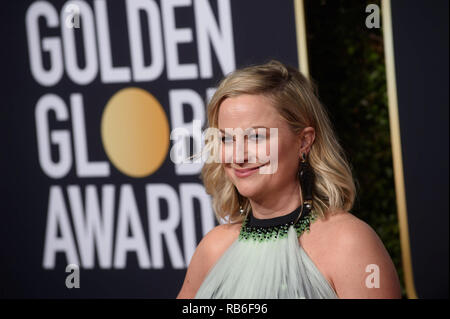 Los Angeles, USA. 06 Jan, 2019. Amy Poehler assiste à la 76e Golden Globe Awards au Beverly Hilton de Los Angeles, CA le dimanche, Janvier 6, 2019. Credit : PictureLux Le Hollywood/Archive/Alamy Live News Banque D'Images