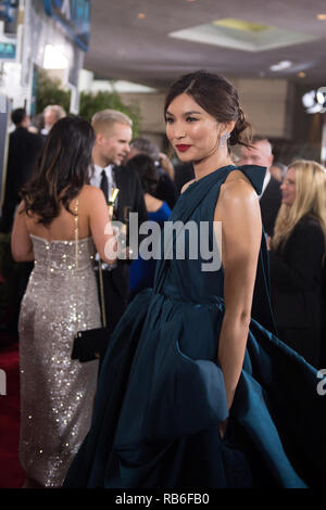 Los Angeles, USA. 06 Jan, 2019. Gemma Chan assiste à la 76e Golden Globe Awards au Beverly Hilton de Los Angeles, CA le dimanche, Janvier 6, 2019. Credit : PictureLux Le Hollywood/Archive/Alamy Live News Banque D'Images