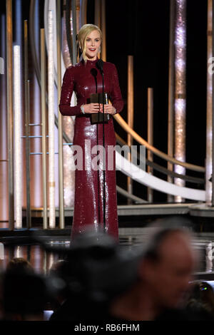 Los Angeles, USA. 06 Jan, 2019. Nocole Kidman présente à la 76e Golden Globe Awards au Beverly Hilton de Los Angeles, CA le dimanche, Janvier 6, 2019. Credit : PictureLux Le Hollywood/Archive/Alamy Live News Banque D'Images