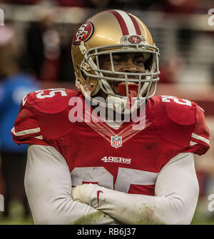 Santa Clara, Californie, États-Unis. 18Th Oct, 2015. San Francisco 49ers strong safety Jimmie Ward (25) célèbre sac le dimanche, 20 décembre 2015 à Lévis Stadium à Santa Clara, en Californie. Les Bengals défait les 49ers 24-14. Crédit : Al Golub/ZUMA/Alamy Fil Live News Banque D'Images