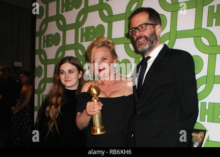 Harlow Olivia Calliope Jane, Patricia Arquette, Eric White 01/06/2019 La 76e Golden Globe Awards HBO Après partie tenue à l'Circa 55 Restaurant au Beverly Hilton à Beverly Hills, CA Photo par Izumi Hasegawa / HollywoodNewsWire.co Banque D'Images