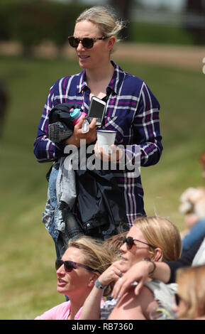 Zara Tindall, assiste à la Maserati de bienfaisance Royal Polo trophée au Club de Polo, Beauford Down Farm House, Westonbirt, Gloucestershire. Banque D'Images