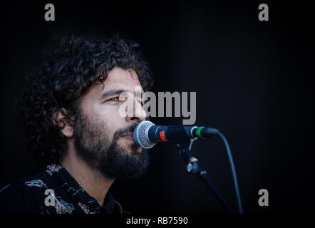 La chanteuse suédoise, auteur-compositeur et musicien José Gonzáles effectue un concert live au Danish Music Festival 2015 Northside à Aarhus. Le Danemark, 12/06 2015. À l'exception du Danemark. Banque D'Images
