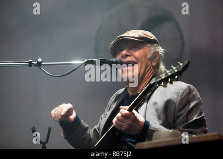 Le musicien rock danois, chanteur et auteur-compositeur Kim Larsen et son groupe Kjukken effectuer un concert live à Ringsted. Le Danemark, 02/06 2017. À l'exception du Danemark Banque D'Images
