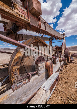 De forage et de camions abandonnés, Hartnett Road, vallée de la Cathédrale, Capitol Reef National Park, en Utah. Banque D'Images