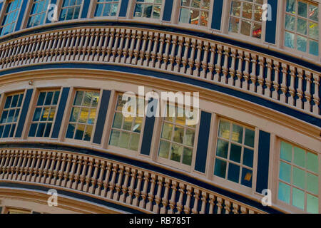 HMS Victory, Portsmouth, Hampshire, Angleterre. Banque D'Images