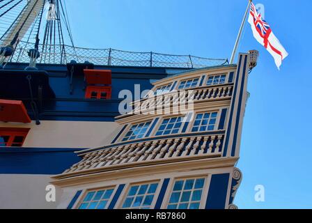 HMS Victory, Portsmouth, Hampshire, Angleterre. Banque D'Images