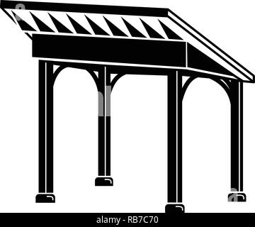 L'icône de Gazebo, le style simple Illustration de Vecteur