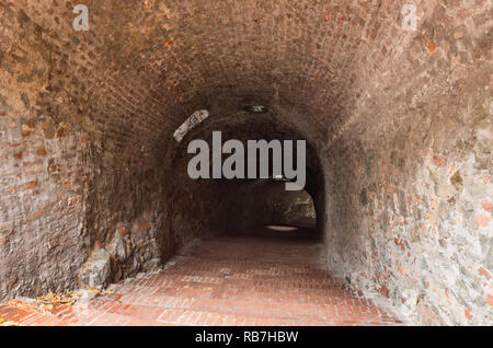 Tunnel à la forteresse de Petrovaradin à Novi Sad, Serbie Banque D'Images