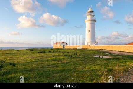 Phare de Paphos, Paphos, Chypre. Banque D'Images