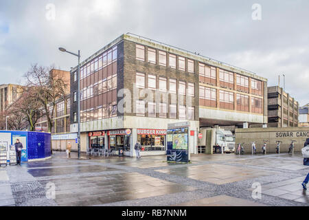 Marland House Cardiff en raison des travaux de démolition janvier 2016 pour faire place au nouveau centre de transport Banque D'Images