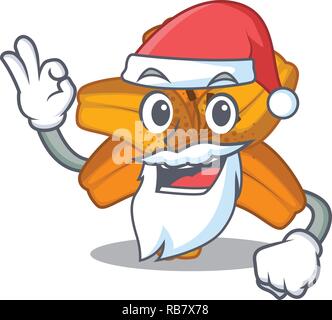 Santa Tiger Lily flower isolated on mascot Illustration de Vecteur