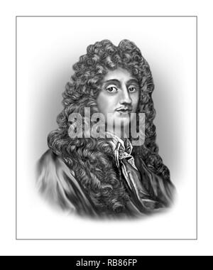 Christian Huygens 1629-1695 physicien astronome mathématicien hollandais inventeur Banque D'Images