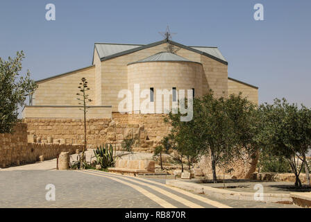 Basilique de Moïse (Mémorial de Moïse), le Mont Nebo, Jordanie Banque D'Images