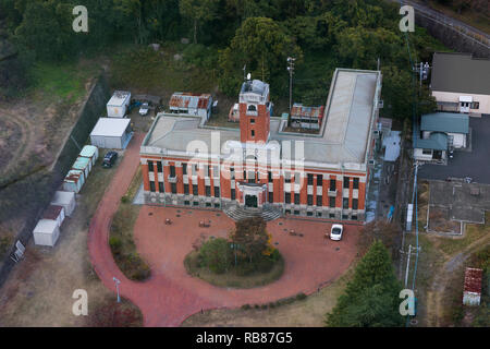 Beppu, Japon - 2 novembre, 2018 : Construction de l'Instituto pour geothermar sciences de l'université de Kyoto vu de la tour mondial Banque D'Images