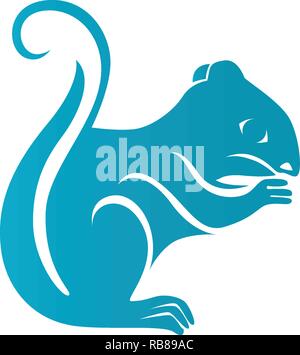 Logo vectoriel modèle écureuil Illustration de Vecteur