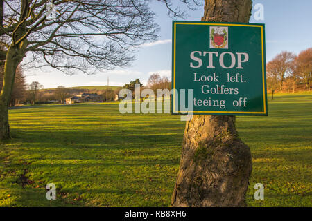 Une vue générale de Bellevue Golf Club, Uppermill, Greater Manchester le matin du 8 janvier 2019. Banque D'Images