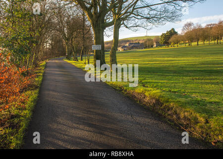 Une vue générale de Bellevue Golf Club, Uppermill, Greater Manchester le matin du 8 janvier 2019. Banque D'Images