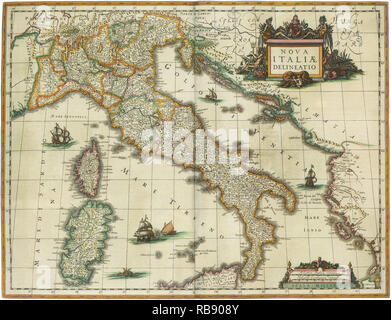Carte de l'Italie 1631 Banque D'Images
